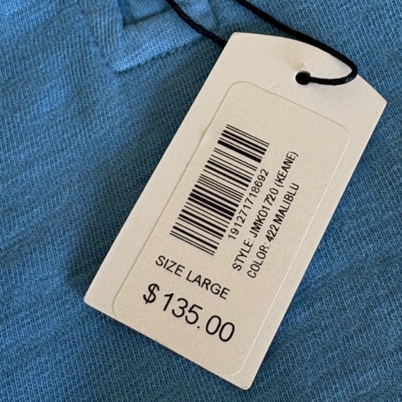 Johnnie-O Keane Quarter Zip Pullover Large Blue - Picture 13 of 13